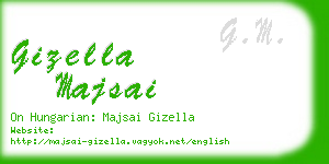 gizella majsai business card